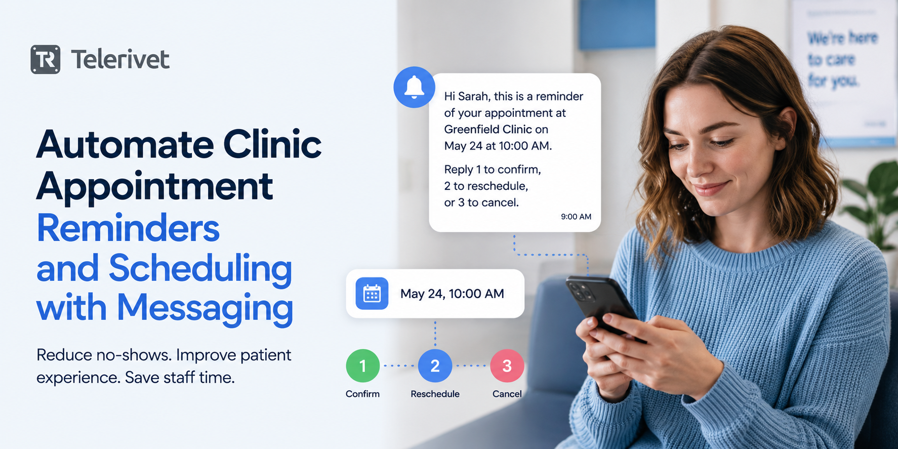 Automate patient reminders with telerivet