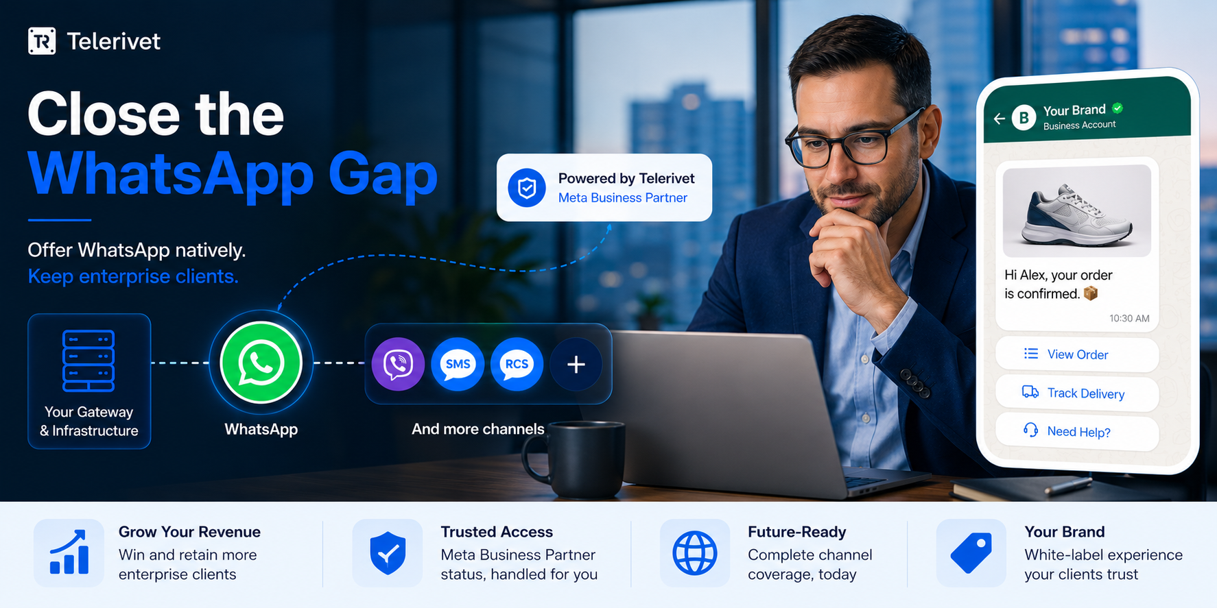 close the whatsapp gap with telerivet
