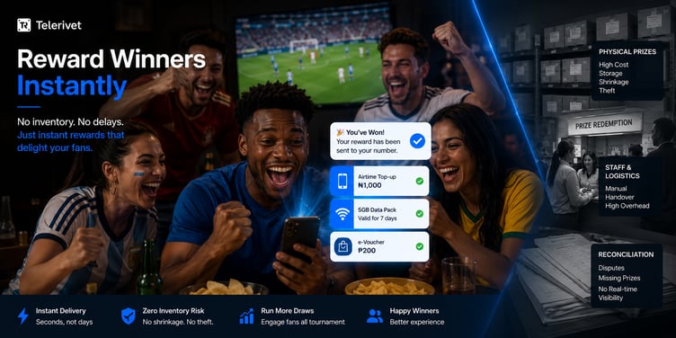 instant digital rewards sms telerivet