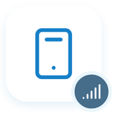 Phone with signal bars