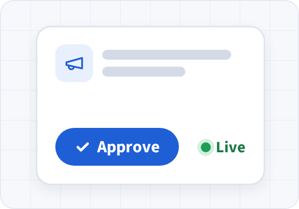 Approving a drafted campaign so it goes live